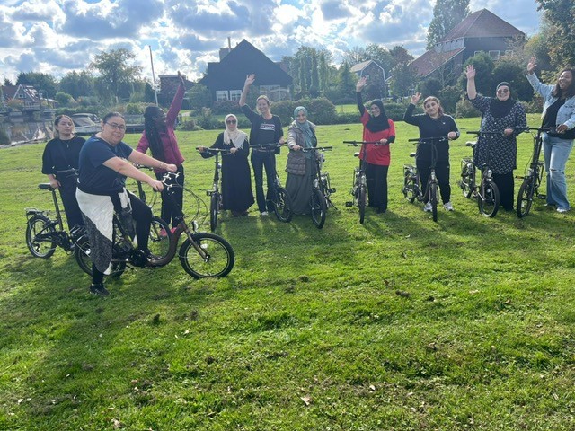 Fietslessen bij het gezondheidscafé